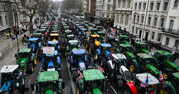 Farmer tractor protests London
