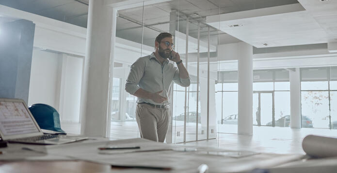 Phone call in the office