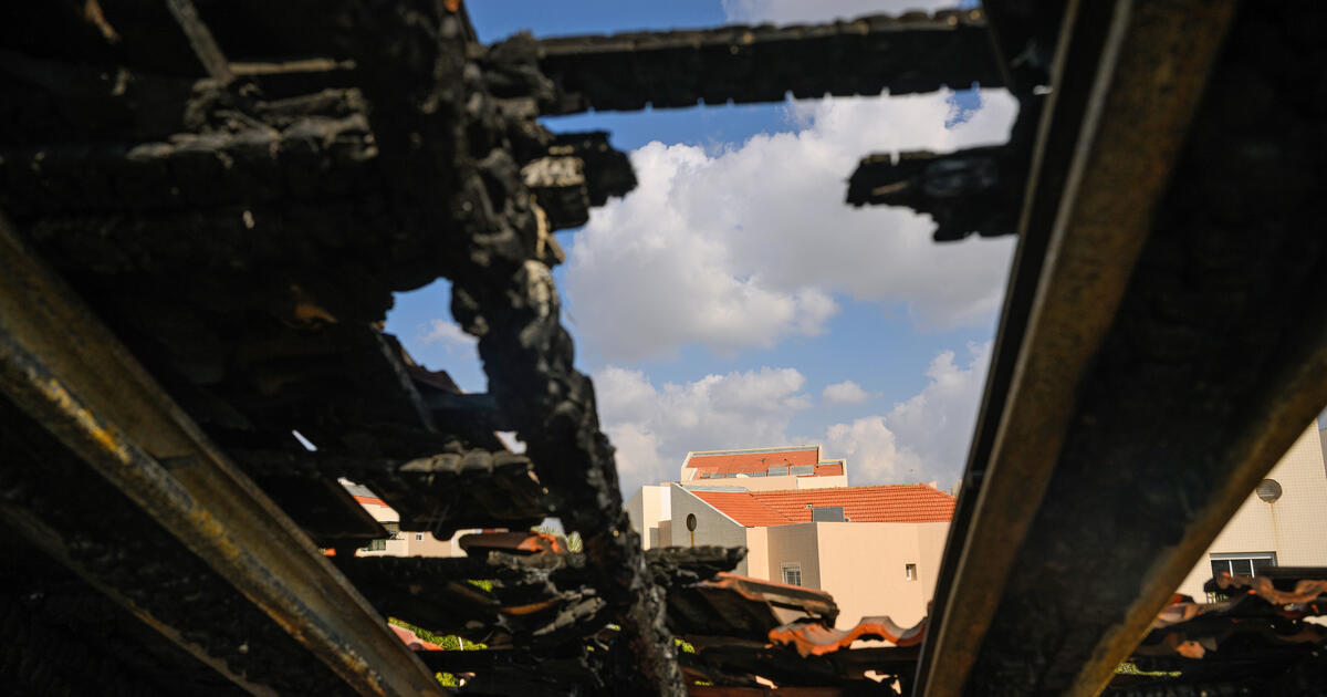 Missile damage at a home in Israel