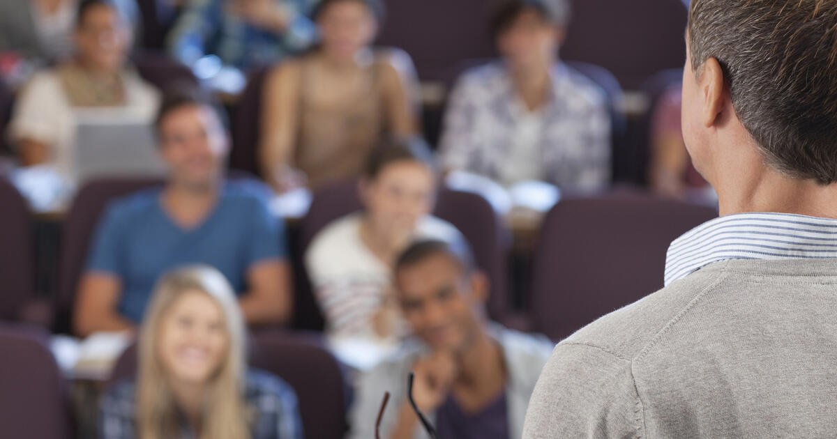 Students in a lecture