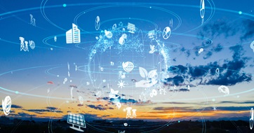 Climate data sustainability concept sunset image SEO