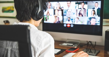 Home working online team meeting SEO