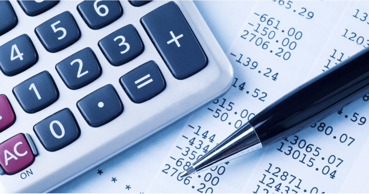 Calculator and financial statement borrowing