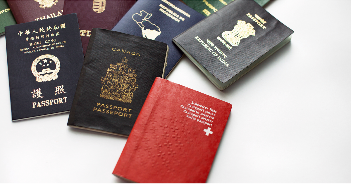 Selection of international passports