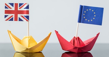 uk eu flags paper boats seo