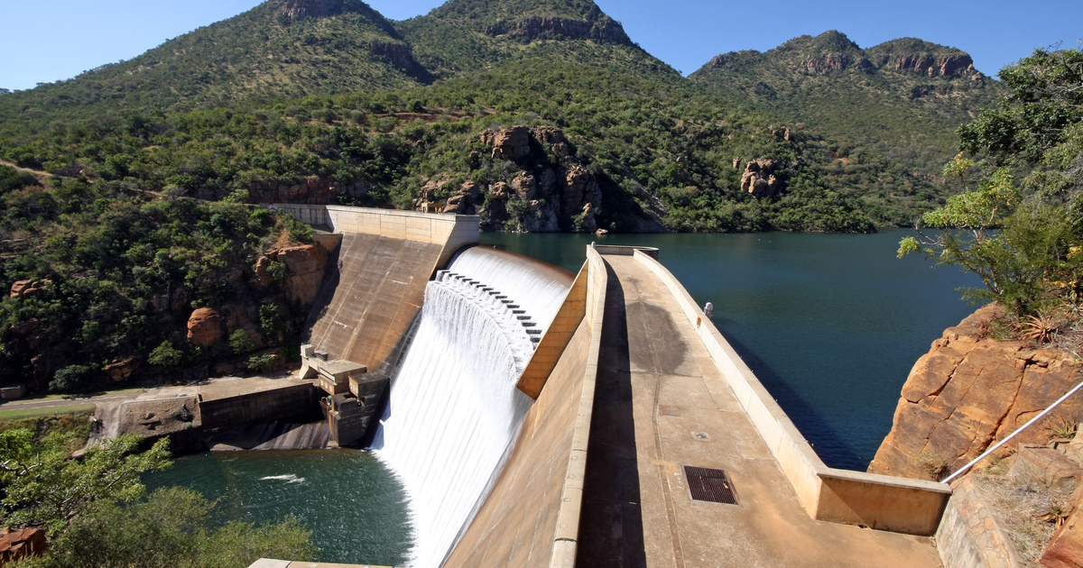 Water dam at the Blyde River Canyon, Mpumalanga, South Africa