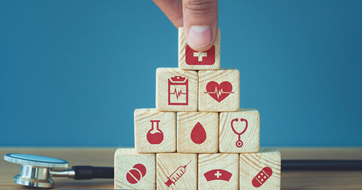 Building blocks healthcare symbols