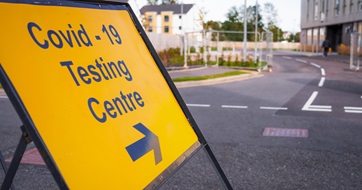 Covid19 test centre sign SEO