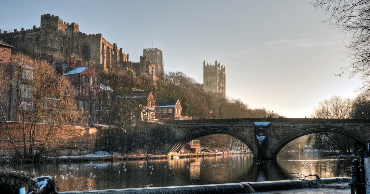 HDR view of Durham Castle and cathedral