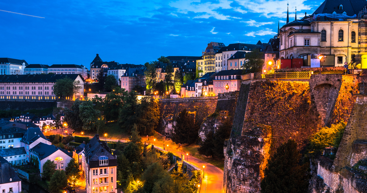 Luxembourg cityscape at night
