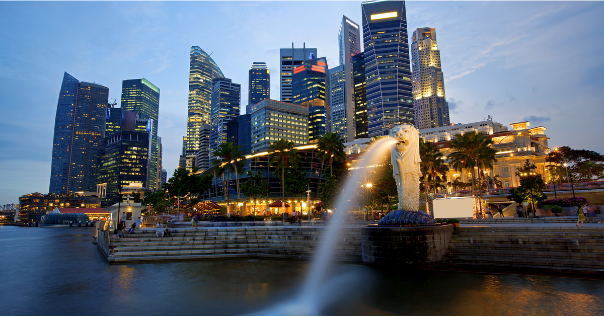 Singapore financial district at sunset-LinkedIn