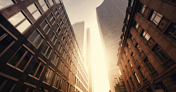 Office skyscraper in the sun