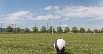 Rugby ball in front of goal-LinkedIn