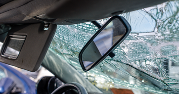 Cracked windshield