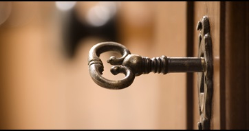 Old fashioned lock and key