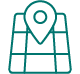 Map with floating pin