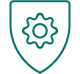 Shield with cog