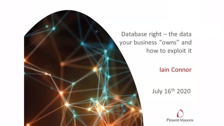 Database right – the data your business